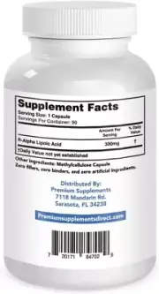 R-Alpha Lipoic Acid 300MG of Pure R-LIPOIC Acid 90 Count.