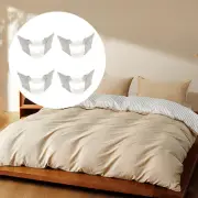 4x Bed Sheet Strap Holders Fashion White Sheet Clips for Dormitory Gift Home
