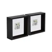 Nicola Spring 5 Piece 6 x 6 3D Shadow Deep Box Photo Frame Set - Craft Display Picture Frame with 2 x 2 Mount
