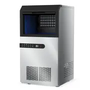 Advwin Commercial Ice Maker Machine, 45KG/24H Stainless Steel Under Counter ice Machine with 15L Ice Storage Capacity, Silver