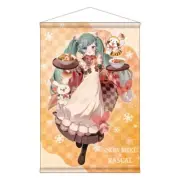 [Tapestry Wall scroll] Hatsune Snow Miku 2024 x Rascal B2 size New from Japan