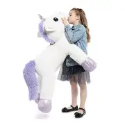 43'' Big Unicorn Plush Toys,Giant Unicorn Stuffed Animals,Unicorn 43 in White