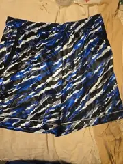 And1 Basketball Shorts Men's XL BlueBlack Print Elastic Waistband Activewear NWT