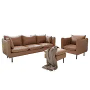 Cassian 5 Seater PU Leather Sofa Set