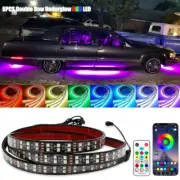 6PCS Double Row LED RGB Light Strip Underglow Dream Color For Cadillac Fleetwood