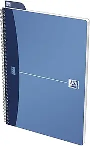 Oxford Urban, Office Notebook A4, 100 Pages, 7mm lined, Twin-wire, Blue