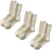 [cirea] Wool Socks, Women's Autumn and Winter Mid Tube Socks, Thickened and Plush