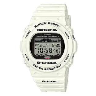 【CASIO】G-SHOCK G-LIDE 復古設計潛水運動太陽能電波錶-白 (GWX-5700CS-7)正版宏崑公司貨