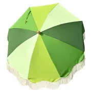 LAGarden 6 Ft Fringe Umbrella Replacement Canopy Top Cover Outdoor Patio Green