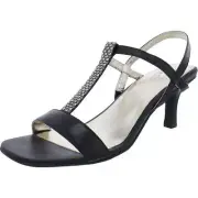 Naturalizer Womens Skylar Black Leather Heels Shoes 8 Medium (B,M) BHFO 2332