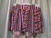 SHORTS in VINTAGE Style ~PUMPKIN PATCH ~ Vertical Floral * Size 9 * NWT *A