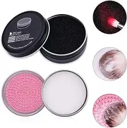 DUcare Makeup Brush Clean Set, Solid Soap Cleanser & Color Removal Sponge - Easy to Clean Brushes Shampoo Removes Shadow Color Cosmetic Colors Cruelty Free for Daily Use Travel Set (2Pcs,Coconut Oil)