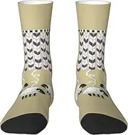 [EdWal] Soft Cartoon Sheep print Moisture Wicking Socks Sports Socks for Men and Women Warm thermal Boot Hiking Socks
