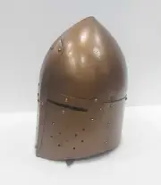 Medieval Knight Armor Crusader Templar Sugarloaf Helmet Great Helmet Brass Cross