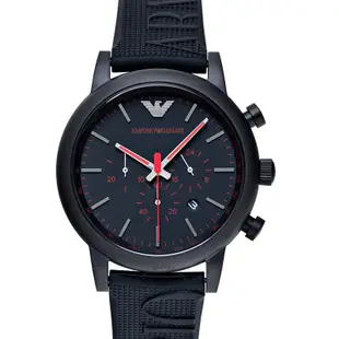 ARMANI手錶 男錶 三眼計時錶 AR11024 美國公司貨 矽膠錶 開立發票實體店面