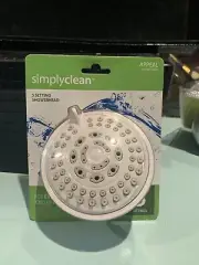 Simply Clean 6 Setting Showerhead White Finish 8062000sc NEW