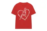 Avengers Unisex Adult Be Mine Heart T-Shirt (Red) - UTTV19270
