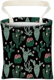 ABUIFDK Car Trash Can, Cute Car Trash Bag, Hanging Car Organizer and Storage Bag, Trash Bin for Car Accessories, Vehicle, Travelling, Camping Cute Cactus