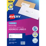 Avery 952002 L7162 Quick Peel Address Label Laser 16UP White Pack 20