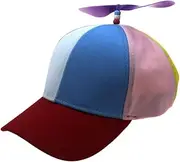 Stxdynjy Propeller Hat, Rainbow Cylinder, Unisex, Rainbow, Sun Hat, Gift, Costume Hats, Baseball Cap, Helicopter Cap for Costume Parties,