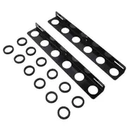 6-Tool Landscape Truck Trailer Rack Tool Storage Rack Shovel Rack Black