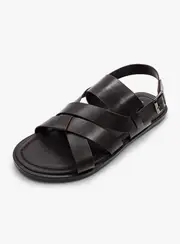 Dark Brown Leather Strap Sandal 6 - Peter Jackson