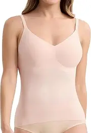 [GXOULRRA] V-Neck Seamless Camisoles Tank Tops with Built in Bra for Women Summer Workout Going Out Tankini Camis