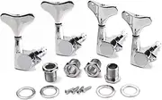 FUNOMOCYA Bass Guitar Tuning Pegs of Durable Machine Heads with Screws and Ferrules for Electric Acoustic Bass High Precision Tuner Heads for String Instruments