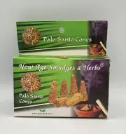 New Age Smudges & Herbs Peru 12 Large Palo Santo Incense Cones Free Metal Burner
