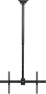 VIVO Ceiling TV Mount for 37 to 90 inch Screens, Telescoping Height Adjustment with 2m Extension Pole, Fits Pitched/Vaulted Roof, VESA up to 800x400, Black, MOUNT-VC90-5