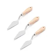 3x Jasart No.9 Painting/Palette Knife 28cm w/ Stainless Steel Blade/Wood Handle