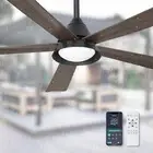 Waterproof Outdoor Ceiling Fan with Light 52 Patio Ceiling Fan Remote/APP
