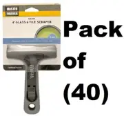 (40) Allway Master Painter GTS 4" Soft Grip Wide Glass & Tile Blade Scrapers