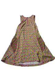 IBKUL Pink Pineapple Print Tank Tennis Dress Pockets Sz M Quick Dry UPF 50+ NWT