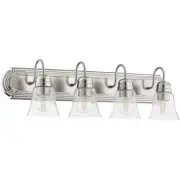 Quorum International 5094-4-265 Fort Worth Bathroom Vanity Light Satin Nickel