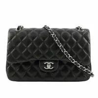 在飛比找PopChill優惠-[二手] CHANEL Classic 銀釦小羊皮 30cm