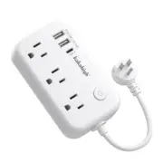 Short Extension Cord 6 inch, Small Extension Cord with Switch, 13A (1625W)