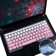 2 PCS Keyboard Cover for 14" Thinkpad T14 Gen 2/1, E14 Gen 4/3/2, T14s Gen 2/1, L14 Gen 3/2, Thinkpad T490 T495 T480 T480S T470, ThinkPad P14s, X1 Carbon 8th/7th/6th, X1 Extreme Gen 3/2-OPink+Clear