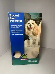Seat Cover Rear Back Car Pet Dog Travel Waterproof Bucket Seat Protector Cream