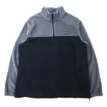 COLUMBIA BAI COLLAR FULL ZIP FLEECE JACKET 2X GRAY BLACK POL