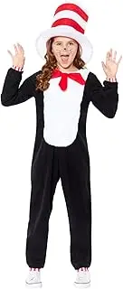 Amscan Childs Official Dr Seuss - The Cat in the Hat Licensed Fancy Dress Jumpsuit Costume