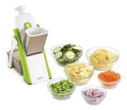 DASH Safe Slice Mandoline Slicer, Julienne + Dicer, Green