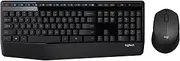 Logitech MK345 Wireless Keyboard and Mouse Combo - Full-Sized Keyboard with Palm Rest, Comfortable Right-Handed Wireless Mouse, 2.4 GHz Wireless USB Receiver - for PC, Laptop