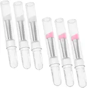 WRITWAA Silicone Makeup Applicator Brush Large Angled Brush for Eyebrows Eyeshadow Lipstick 6pcs Set Gentle Portable