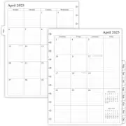 2025-2026 Monthly Planner Refill for 11-Discbound Notebooks, Apr 2025 to Dec ...