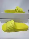 $450 Women's Givenchy 4G Logo Pool Slides Flat Sandals Slippers Yellow 8/38 New