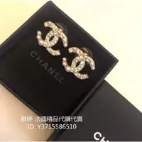 在飛比找蝦皮購物優惠-二手精品 CHANEL 香奈兒 鑽石 珍珠 雙C耳環 女生耳