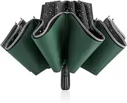 G4Free 54 Inch 12 Ribs Compact Inverted Large Travel Umbrella, Full Double Canopy with Reflective Strip Umbrella, Automatic Open& Close with Reinforced Ribs Big Golf Umbrella