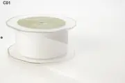 1 Inch – May Arts SHEER – White - C01 - 5 Yards