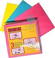 [15 Packs] German Universal Household Color Dish Cloths (3 Colors, 15ea) Machine Washable Super Absorbent, Drying Eco-Friendly Non-Woven Fabric Kitchen Cleaning Cloth